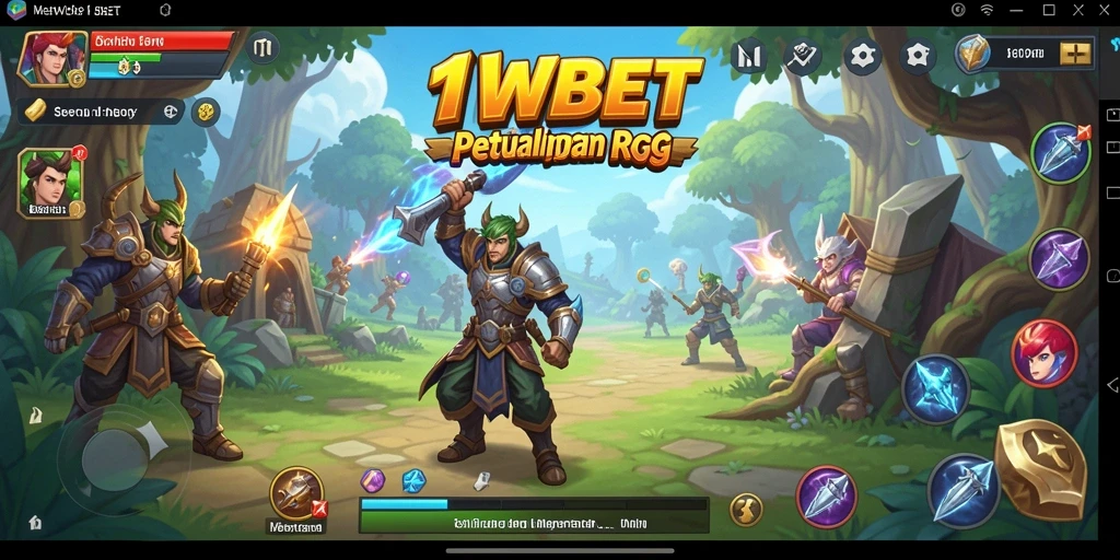 Tangkapan layar gameplay <strong>11WBET</strong> yang menampilkan pertarungan epik dan dunia petualangan.