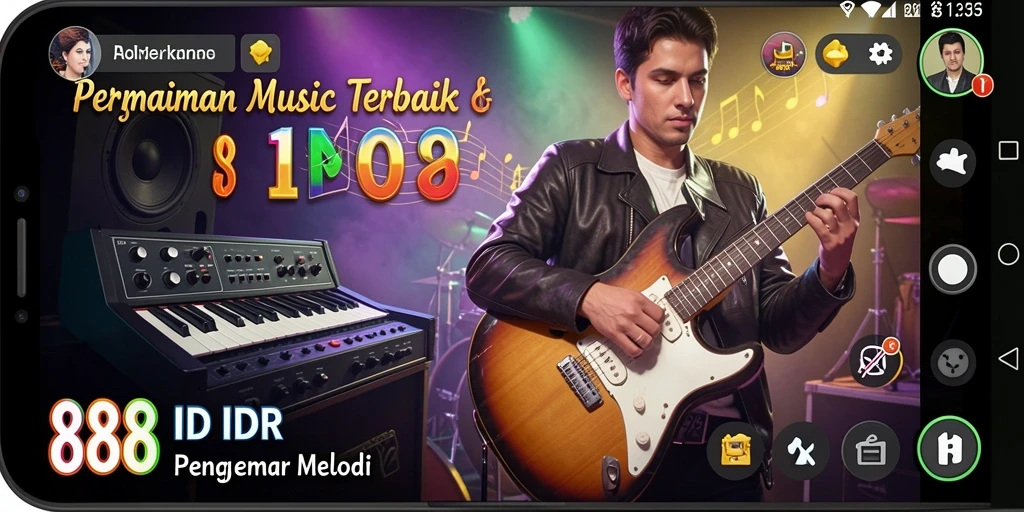 Tampilan gameplay <strong>888IDR</strong> dengan fitur musik interaktif yang menyenangkan.