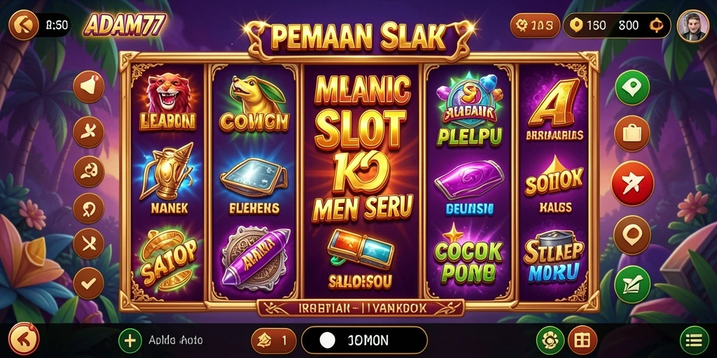 Tampilan utama gameplay ADAM77 yang seru dan interaktif.