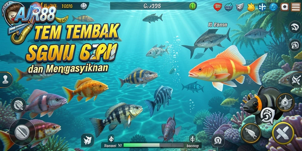 Tangkapan layar menampilkan aksi seru menembak ikan di AJR88.