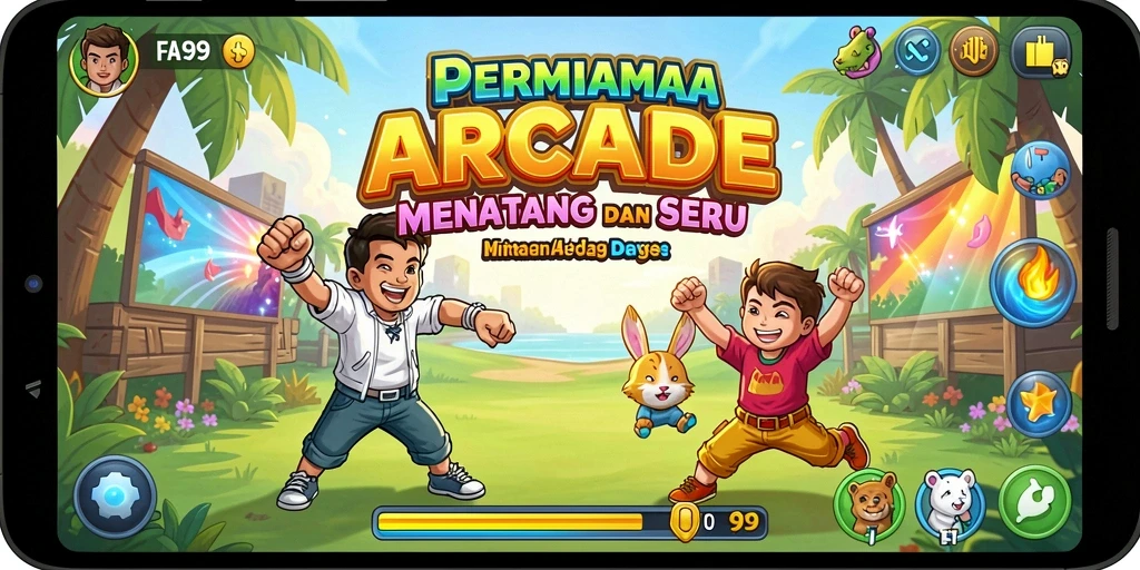 Tampilan gameplay menarik dari FA99 dengan level yang menantang.