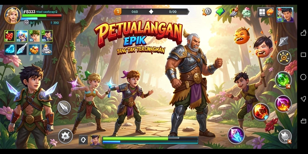 Menampilkan gameplay seru di dunia petualangan FB333.