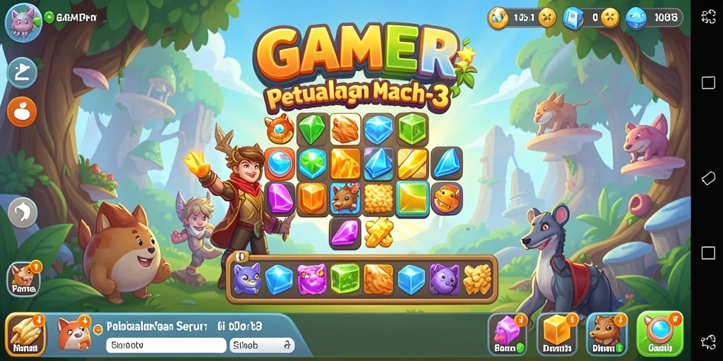 Gameplay seru dengan tantangan mencocokkan permata di GAMERP.