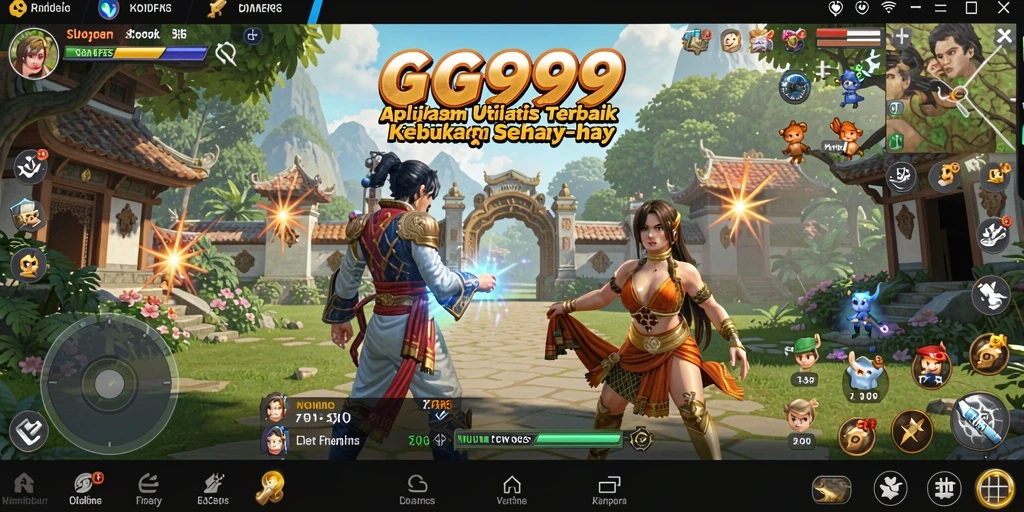 Screenshot gameplay GG999 menampilkan fitur utilitas yang menarik dalam satu tampilan.