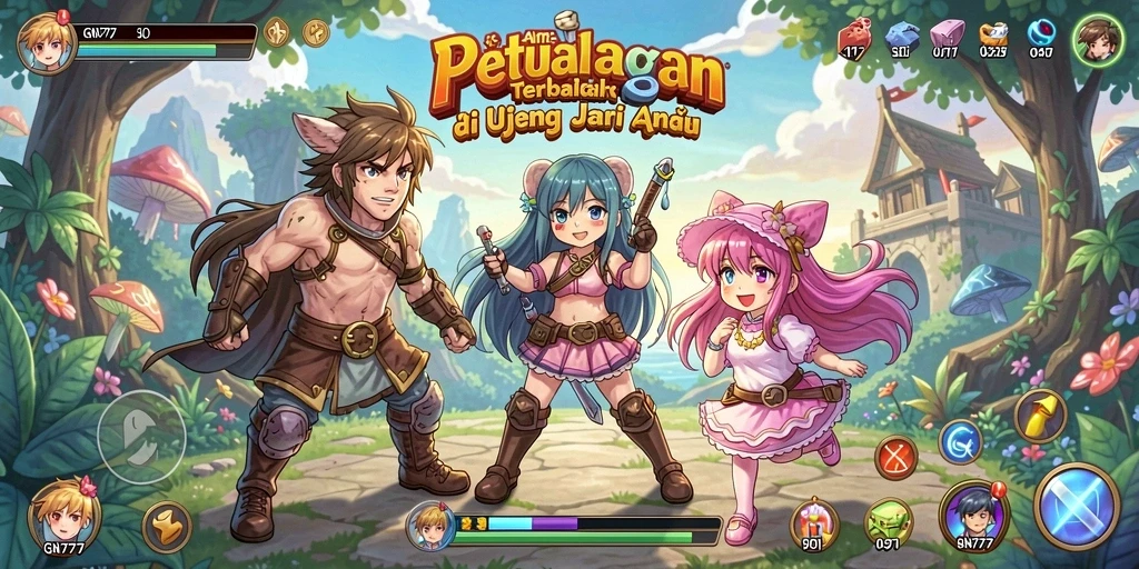 Tampilan menarik dari gameplay GN777 dengan karakter anime favorit.