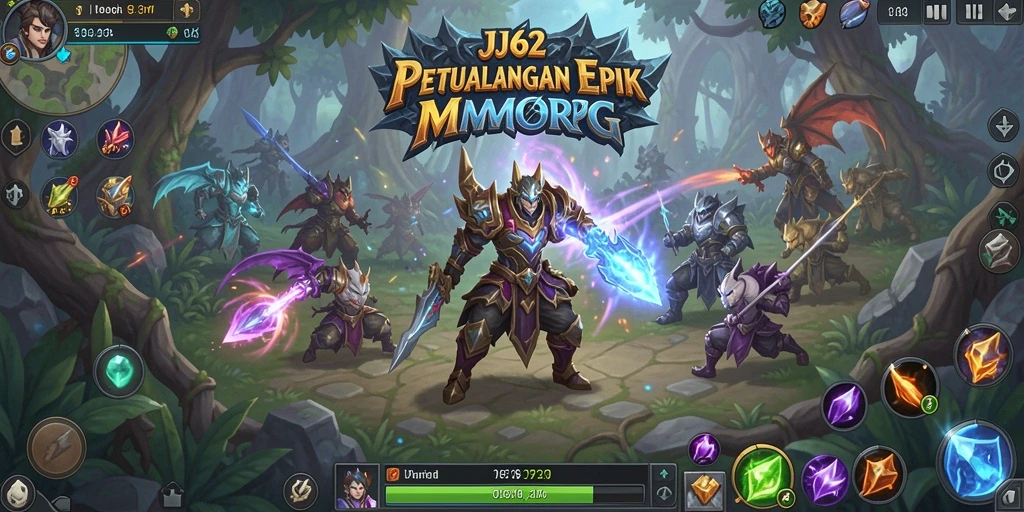 Tampilan gameplay menakjubkan di dunia MMORPG JJ62.