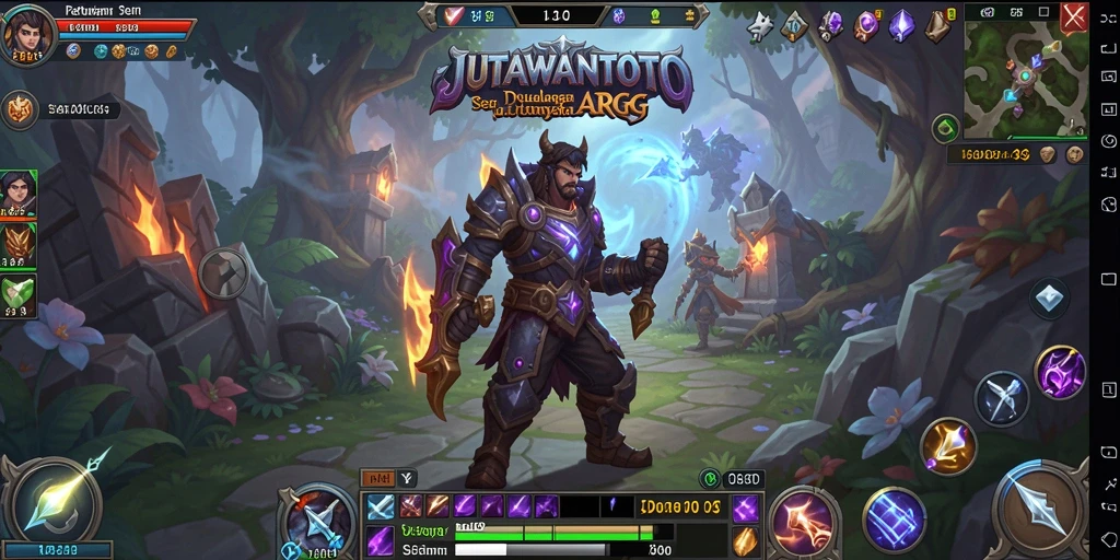 Tampilan gameplay seru di dunia fantastis JUTAWANTOTO.