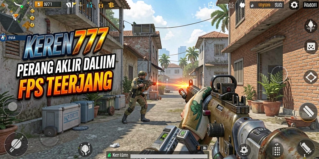 Tangkapan layar gameplay KEREN777 menampilkan aksi tembak-menembak yang seru.