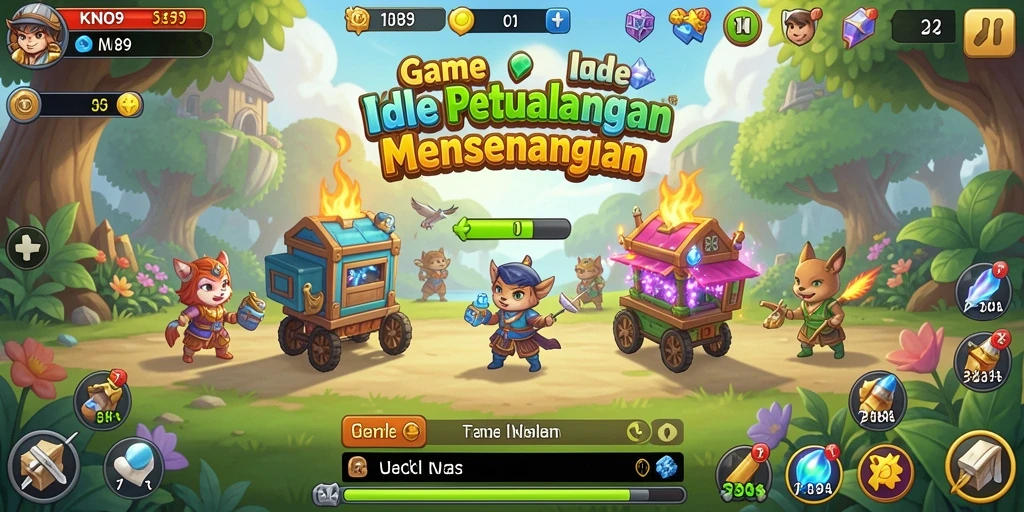 Tampilan gameplay KNO89 yang menarik dengan mekanisme Idle.