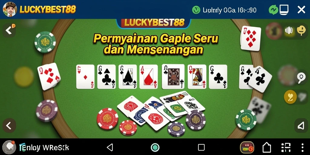 Tampilan gameplay seru Gaple di LUCKYBEST88.