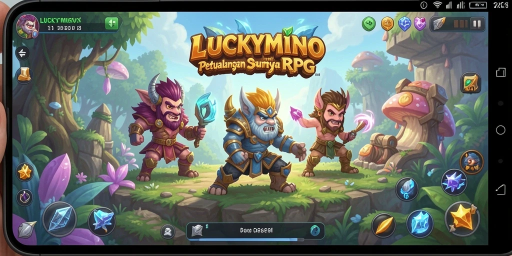 Tampilan gameplay LUCKYMINO yang memikat dan penuh petualangan.
