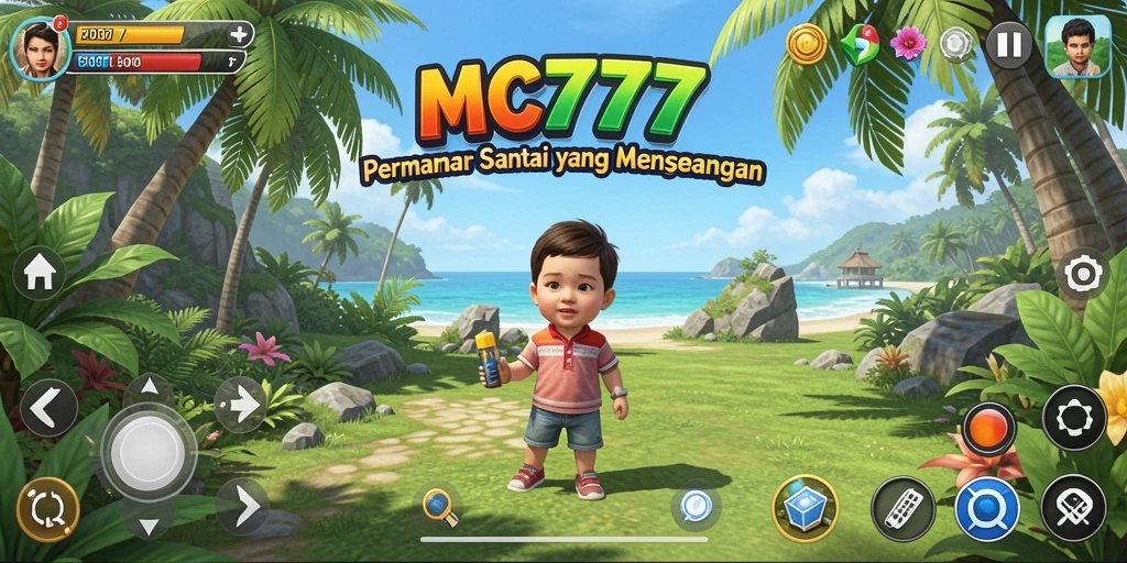 Tampilan gameplay MC777 yang ceria dan menggugah semangat.