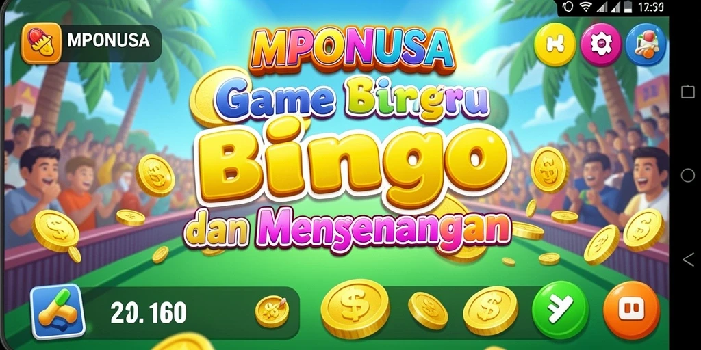 Tampilan gameplay Bingo di MPONUSA yang seru dan interaktif.