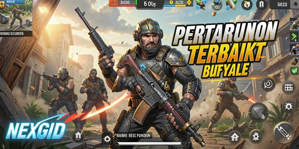Tampilan gameplay seru di arena pertarungan Battle Royale.