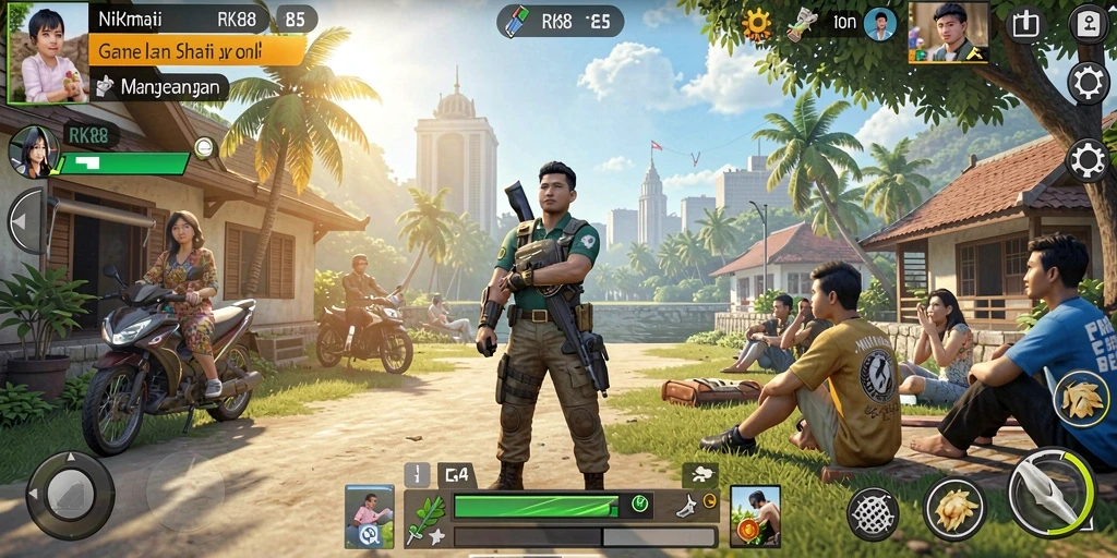 Tampilan gameplay RK88 yang menarik dan penuh warna.