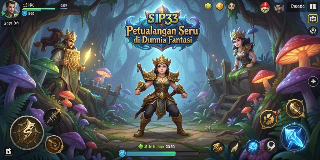 Screenshot gameplay SIP33 menampilkan aksi seru dalam pertarungan RPG.