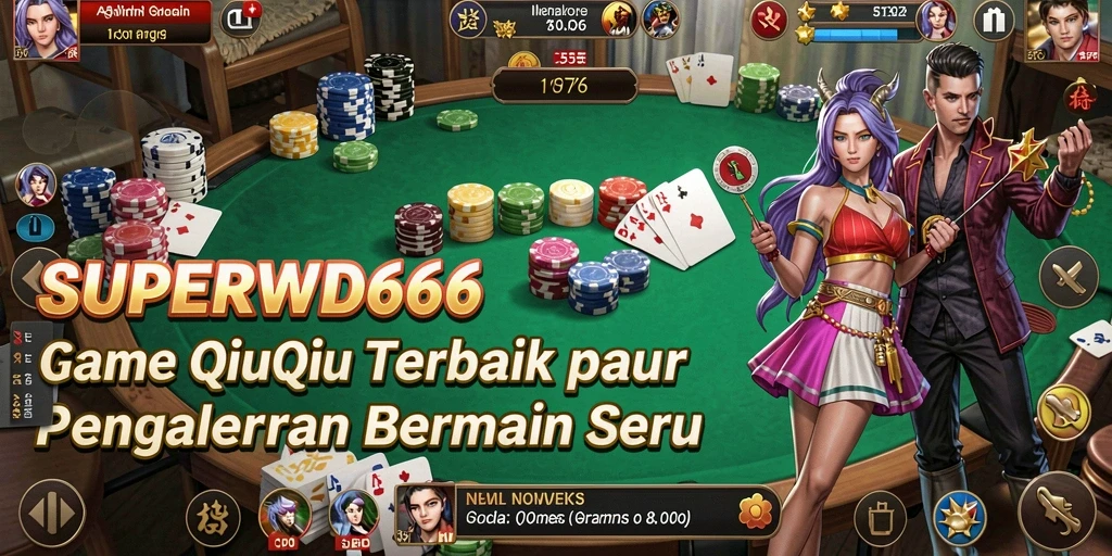 Screenshot gameplay SUPERWD666 yang menunjukkan keseruan permainan QiuQiu.