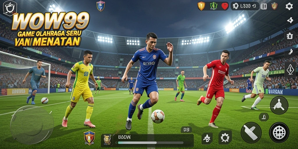 Screenshot WOW99 menampilkan aksi gameplay olahraga yang menegangkan.